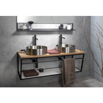 AURUM nerezové umývadlo, priemer 38 cm, vrátane výpuste, brúsený nerez AU401