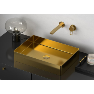 AURUM nerezové umývadlo 50x35,2 cm, vrátane výpuste, zlatá AU203