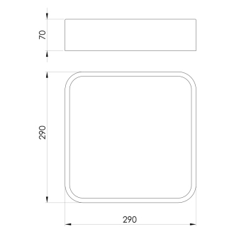 MANILVA 1 kúpeľňové stropné LED svietidlo 290x290mm, 16W, IP44, 230V 96229