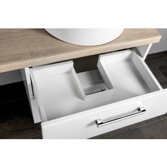 VEGA zostava kúpeľňového nábytku, š. 97,5 cm, biela/dub platín VG052-02