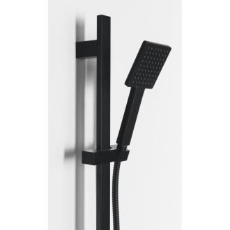Sprchová súprava hranatá, posuvný držiak 700mm, čierna mat SC615