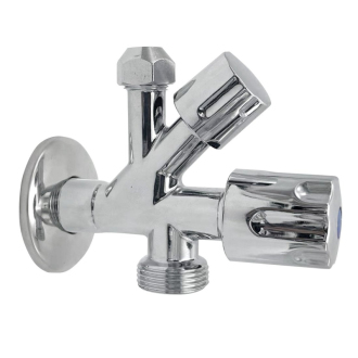 Kombinovaný ventil 1/2"x3/4"x3/8", chróm 181.749.1