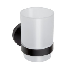 X-ROUND BLACK pohár, mliečne sklo, čierna mat XR903B