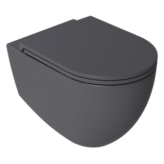 INFINITY závesná WC misa, Rimless, 36,5x53cm, antracit 10NF02001-2C