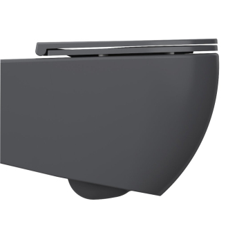 INFINITY závesná WC misa, Rimless, 36,5x53cm, antracit 10NF02001-2C