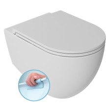 INFINITY závesná WC misa, Rimless, 36,5x53cm, biela mat 10NF02001-2L