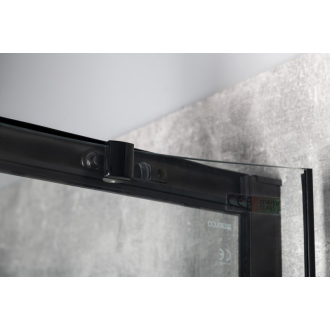 SIGMA SIMPLY BLACK štvrťkruhová sprchová zástena 1000x800 mm, R550, číre sklo GS1080B