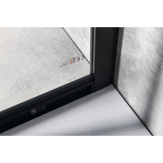 SIGMA SIMPLY BLACK štvrťkruhová sprchová zástena 1000x800 mm, R550, číre sklo GS1080B