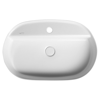 INFINITY OVAL keramické umývadlo na dosku, 60x40 cm, biela mat 10NF65060-2L