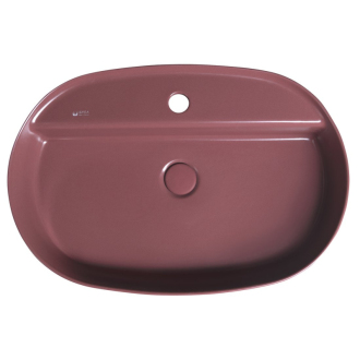 INFINITY OVAL keramické umývadlo na dosku, 60x40 cm, maroon red 10NF65060-2R