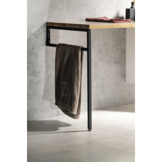 Podperná konzola 490x690x20mm, lakovaná oceľ, čierna mat, 1 ks