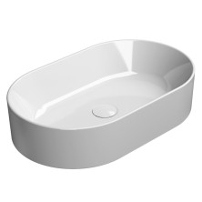 KUBE X keramické umývadlo na dosku, 60x37 cm, oválne, biela ExtraGlaze 945811