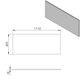 CIRASA doska DTDL 111x1, 8x46, 5cm, dub Alabama CR111-2222