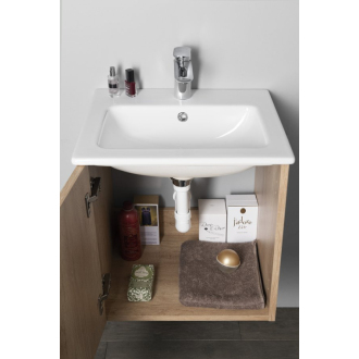 CIRASA umývadlová skrinka 48x52x39cm, 1x dvierka, ľavá, biela lesk CR481-3030