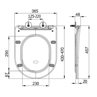 PACO sedátko WC kombi, SLIM Soft Close, čierna mat PCS1012B