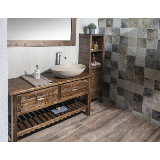 BRAND umývadlová skrinka 130x73x50cm, morený smrek BA131S