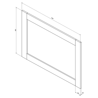 BRAND zrkadlo 100x80x3cm, morený smrek BA056S
