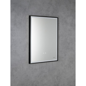 SORT zrkadlo s LED osvetlením 60x80cm, senzor, fólia anti-fog, čierna mat SJ080