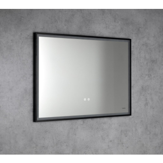 SORT zrkadlo s LED osvetlením 100x70cm, senzor, fólia anti-fog, čierna mat SJ100