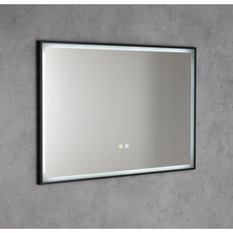 SORT zrkadlo s LED osvetlením 100x70cm, senzor, fólia anti-fog, čierna mat SJ100