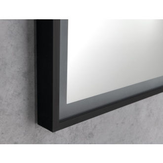 SORT zrkadlo s LED osvetlením 120x60cm, senzor, fólia anti-fog, čierna mat SJ120