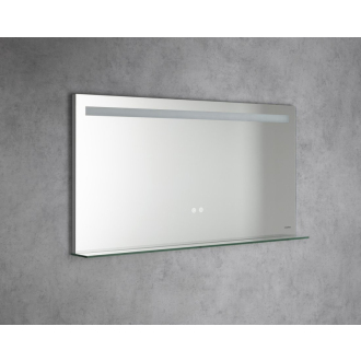 BRETO zrkadlo s LED osvetlením a poličkou, 120x60cm, senzor, fólia anti-fog, BE120