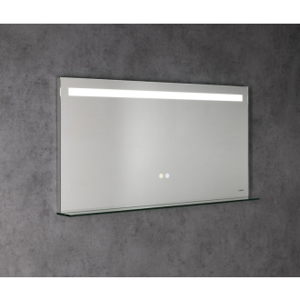 BRETO zrkadlo s LED osvetlením a poličkou, 120x60cm, senzor, fólia anti-fog, BE120