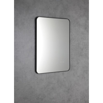SHARON LED podsvietené zrkadlo 60x80cm, senzor, fólia anti-fog, čierna mat SN060
