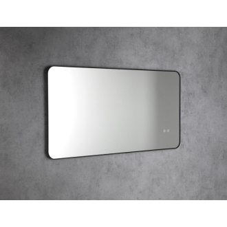 SHARON LED podsvietené zrkadlo 120x60cm, senzor, fólia anti-fog, čierna mat SN120