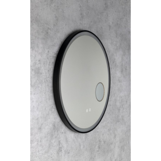 TARAN okrúhle zrkadlo s LED osvetlením, 70cm, kozm.zrkadlo, senzor, čierna mat TA070