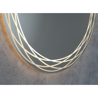 RINGO LED podsvietené zrkadlo so vzorom, ? 80cm, fólia anti-fog, 2700 ° K RI080