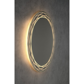 RINGO LED podsvietené zrkadlo so vzorom, ? 80cm, fólia anti-fog, 2700 ° K RI080