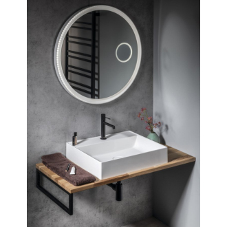 FLOAT okrúhle LED podsvietené zrkadlo, ? 90 cm, kozm.zrkadlo, IR senzor biela FT900