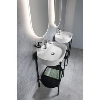 PUNO podstavec s umývadlom 600x860x396mm, čierna SKA590-2-01