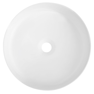 INFINITY ROUND keramické umývadlo na dosku, priemer 36x12 cm, biela mat