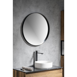 NOTION okrúhle zrkadlo v ráme ø 60cm, čierna mat