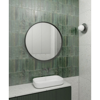 NOTION okrúhle zrkadlo v ráme ø 60cm, čierna mat