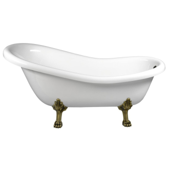 RETRO voľne stojaca vaňa 169x75x72cm, nohy bronz, biela 42132