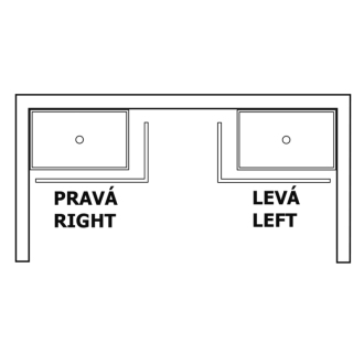 SARA panel čelný 110x90 cm, výška 10 cm, ľavý GP11090L