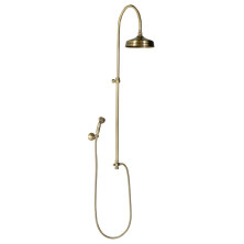 ANTEA sprchový stĺp na napojenie na batériu, hlavová, ručná sprcha, bronz SET026