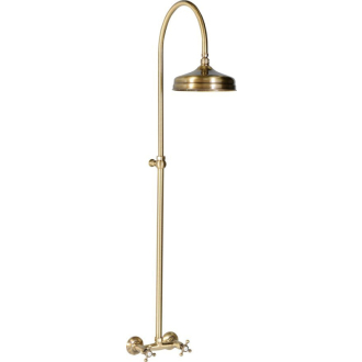 ANTEA sprchový stĺp na napojenie na batériu, hlavová sprcha, bronz SET016