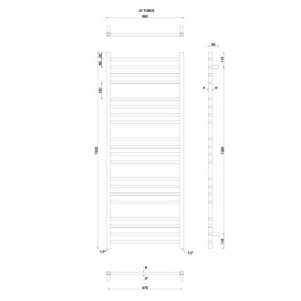 METRO vykurovacie teleso 600x1530 mm, chróm 0411-02