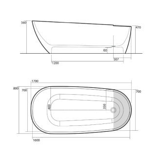 AQUATECH vaňa 170x70 cm 375001
