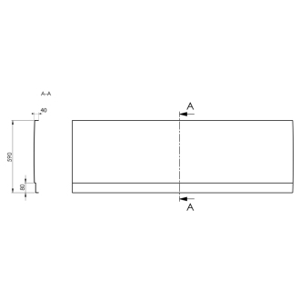 PLAIN NIKA panel 175x59cm 72534