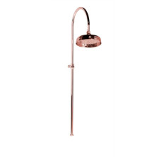 ANTEA sprchový stĺp na napojenie na batériu, hlavová sprcha, ružové zlato SET017