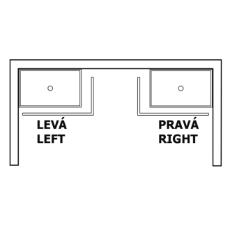KARIA 90x70 rohový panel, výška 11 cm, ľavý 44812L