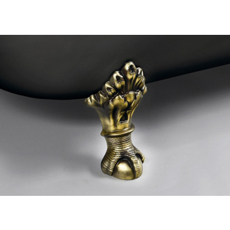 FOXTROT voľne stojaca vaňa 170x75x64cm, nohy bronz, čierna/biela 72963