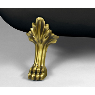 RETRO voľne stojaca vaňa 158x73x72cm, nohy bronz, čierna / biela 72972