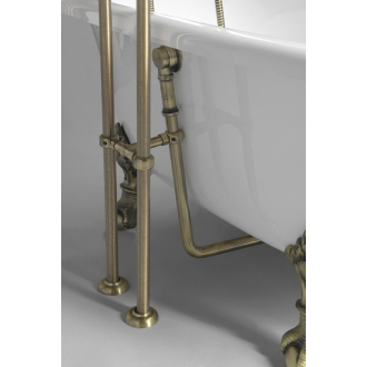 REGATA voľne stojaca vaňa 175x85x61cm, nohy bronz, biela 10121