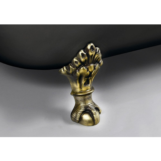 REGATA voľne stojaca vaňa 175x85x61cm, nohy bronz, čierna / biela 10271